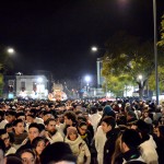 Crowd in the middle of the night of the 4th February during the Saint Agatha festival in Catania.