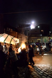 Fire and fireworks of San Cristoforo. Saint Agatha festival, Catania.