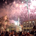 Fireworks on the 12th February - the end of the Saint Agatha festival in Catania.