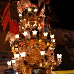 La candelora dei fruttivendoli durante la festa di Sant'Agata a Catania