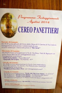 L'esempio del programma della candelora dei panettieri 2014