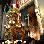 10° La candelora dei panettieri davanti alla chiesa di Santa Catarina in Via Umberto prima della festa di Sant'Agata a Catania