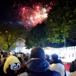 Fuochi d'artificio in piazza Palestro alle 2:30 il 5 febbraio durante la festa di Sant'Agata