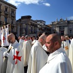 Preparativi per la processione dell'offerta di cera il 3 febbraioPreparativi per la processione dell'offerta di cera il 3 febbraio durante la festa di Sant'Agata a Catania